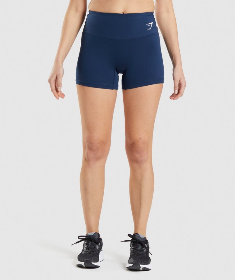 Women\'s Gymshark Training Shorts Navy | NZ 6ZEQBP